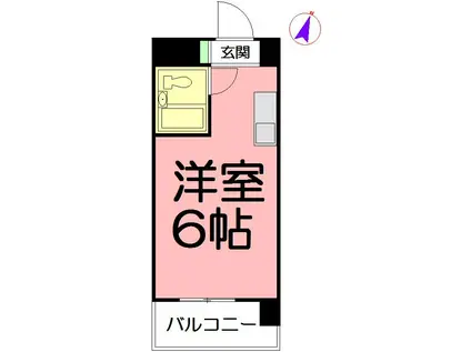 VIF藤沢(ワンルーム/4階)の間取り写真