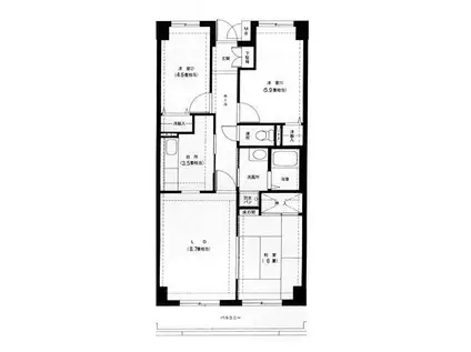 パストラル石井(3LDK/3階)の間取り写真