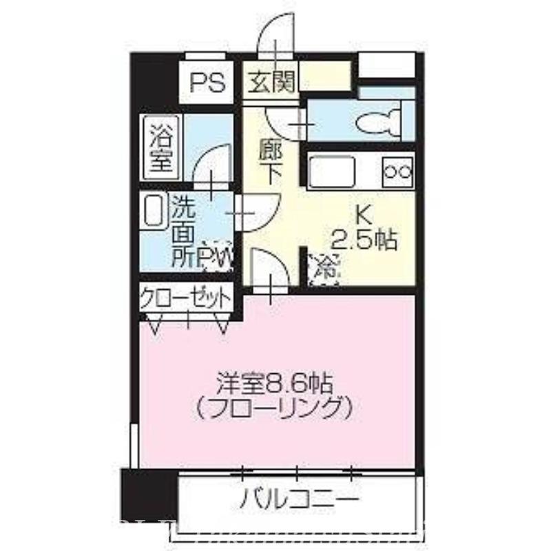 LUCIFERII(1K/3階)の間取り写真
