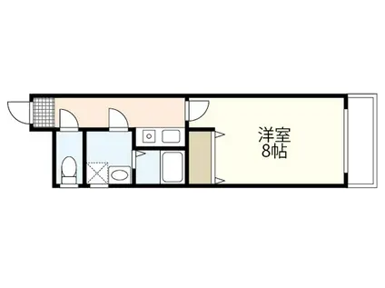 クリーンハイムII(1K/4階)の間取り写真