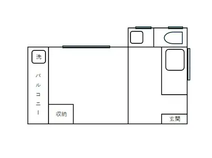 中央レジデンス(1DK/2階)の間取り写真
