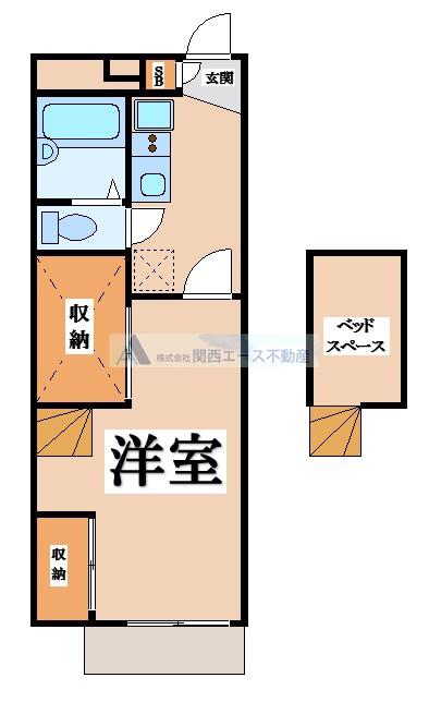 レオパレスCSグランパ(1K/1階)の間取り写真