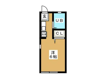 ハイツマツモト(ワンルーム/1階)の間取り写真