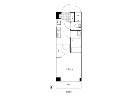 ファステート神戸サルビア(1K/3階)の間取り写真