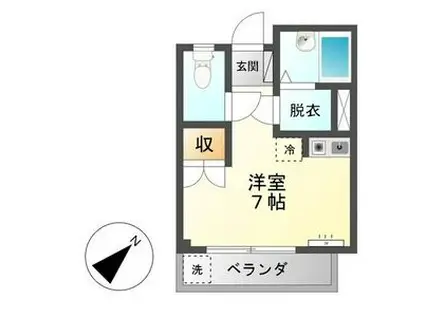 メゾン各務(ワンルーム/3階)の間取り写真