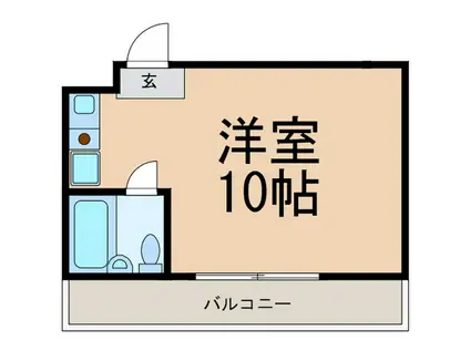 地下鉄東山線 池下駅 徒歩8分 4階建 築29年(ワンルーム/4階)の間取り写真