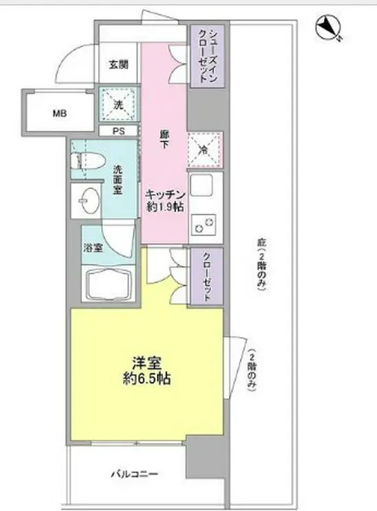ルメイユ横浜関内 8階階 間取り
