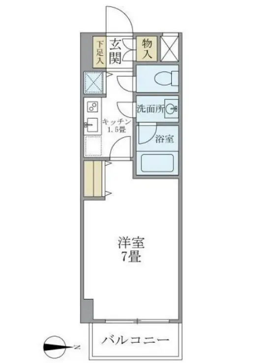 北品川アパートメント 7階階 間取り