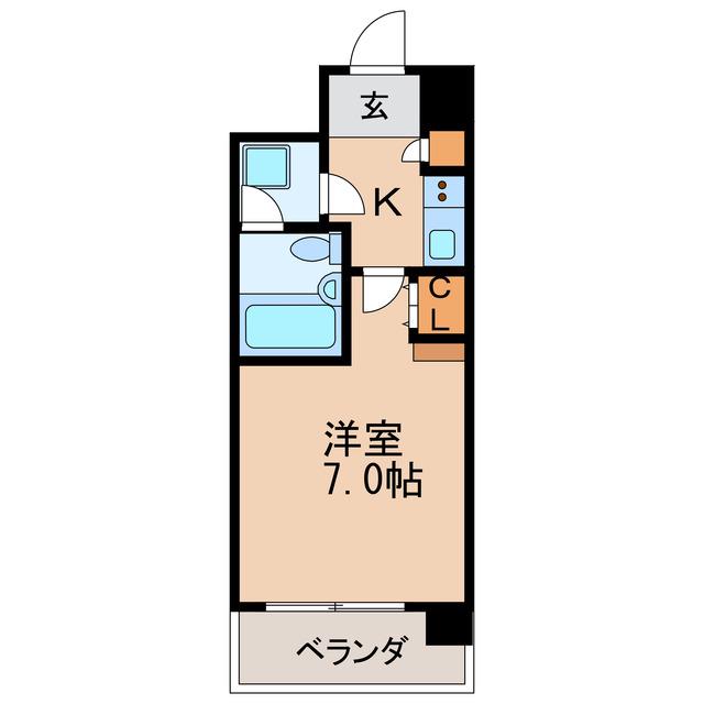 ライオンズマンション泉第2(1K/9階)の間取り写真