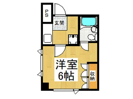 スペリオール学園前(1K/2階)の間取り写真