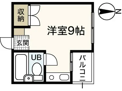 サニーベル住吉(ワンルーム/4階)の間取り写真