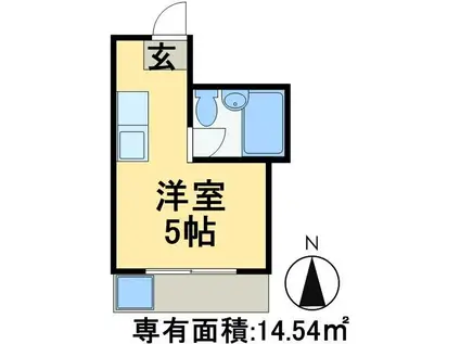 ベラージュ松戸(1K/2階)の間取り写真