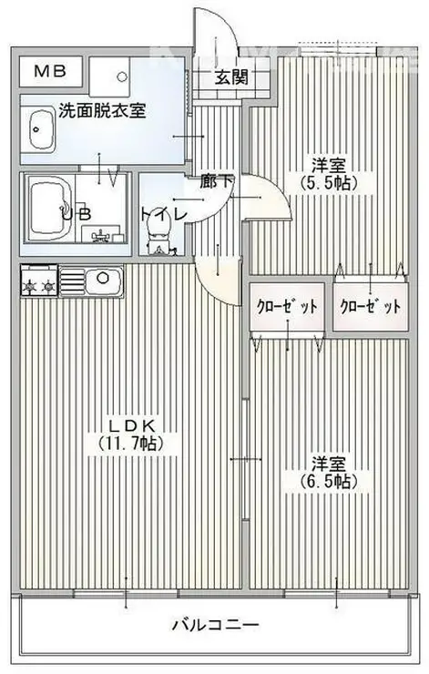 クレストガーデン南柏 2階階 間取り