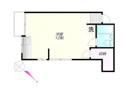 メールメゾン・シマ(ワンルーム/2階)の間取り写真