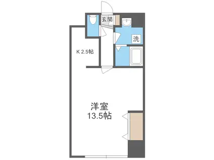 ラポート二十四軒(1K/5階)の間取り写真