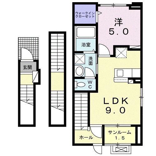 BOSCATO G(1LDK/3階)の間取り写真