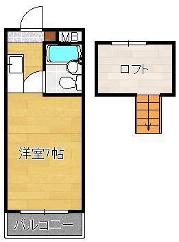 シャルム千代ヶ崎(ワンルーム/3階)の間取り写真