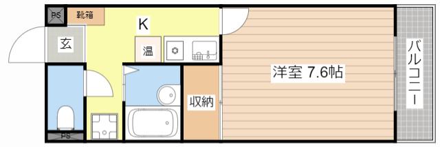 マジェスト旭(1K/4階)の間取り写真