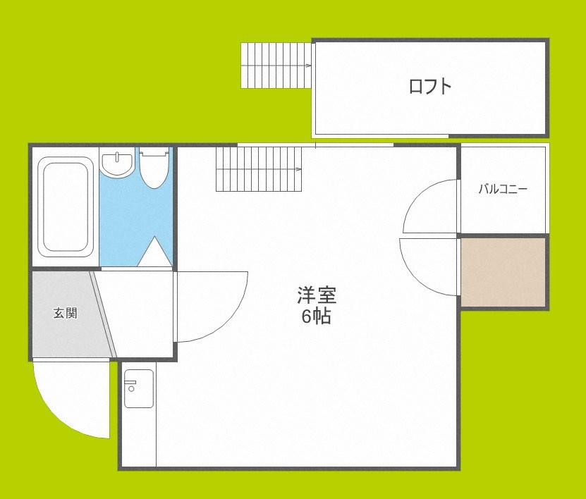 川辺ビル288(1K/2階)の間取り写真