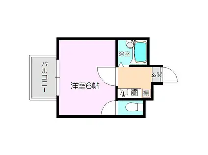 ジオナ新大阪(1K/5階)の間取り写真