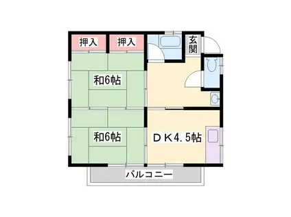 コーポ井上(2DK/3階)の間取り写真
