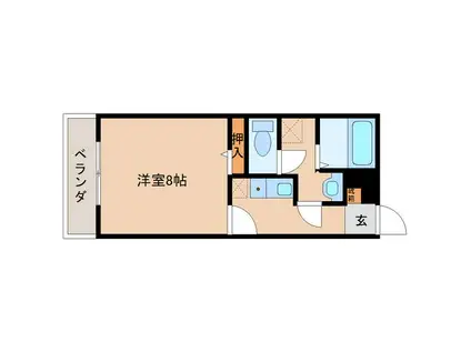 アニマーレ(1K/1階)の間取り写真