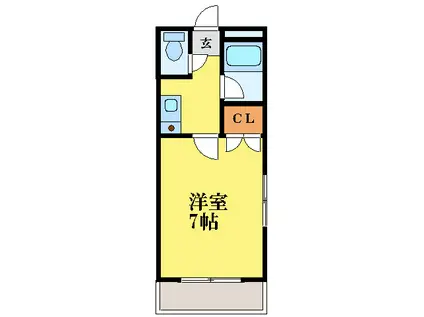 プリマベーラ(1K/2階)の間取り写真
