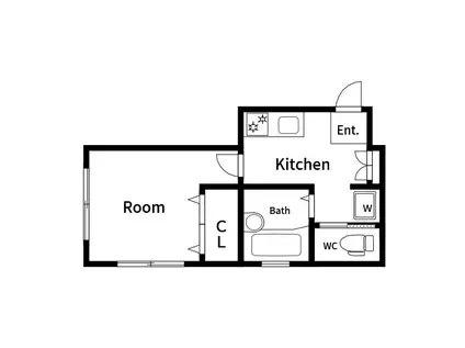 鈴木マンション(1K/1階)の間取り写真