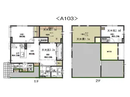 エスポア233 A(2LDK/1階)の間取り写真