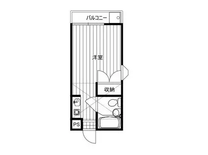 ウィング百合ヶ丘2(ワンルーム/2階)の間取り写真