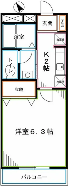 ブランシェ鷹の台 2階階 間取り