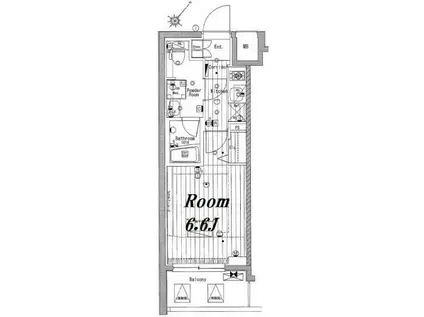 メイクスデザイン池袋(1K/11階)の間取り写真