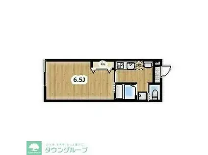 アンビション豊春(ワンルーム/1階)の間取り写真