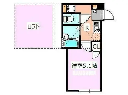 パティシオン駒込(1K/1階)の間取り写真