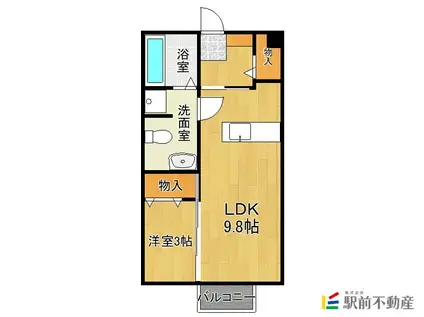 サンコート16(1LDK/1階)の間取り写真