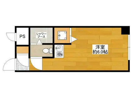 ハイムタケダT-4(ワンルーム/3階)の間取り写真