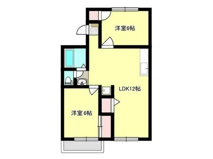 プラザファミーユ(2LDK/2階)の間取り写真