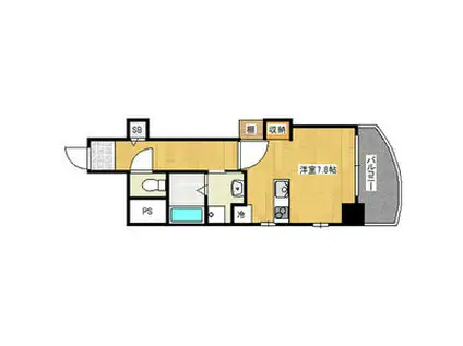 セレーノ新町(ワンルーム/5階)の間取り写真