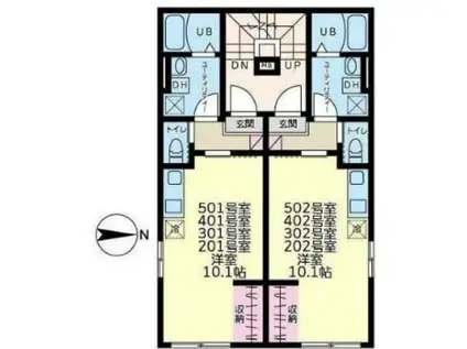 RCレジ本所(ワンルーム/5階)の間取り写真