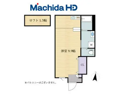 あんしん丈六08-1071(ワンルーム/1階)の間取り写真