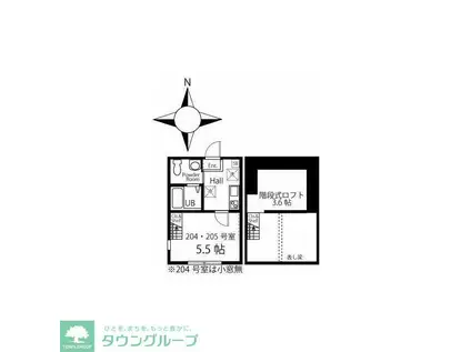 ハーミットクラブハウス プレシャス大熊(1K/2階)の間取り写真