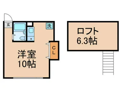 ストレッチ西落合(ワンルーム/3階)の間取り写真