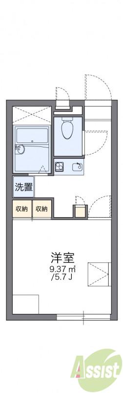 レオパレスLEGACY(1K/2階)の間取り写真