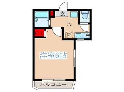アイルアサガヤ弐番館(1K/1階)の間取り写真