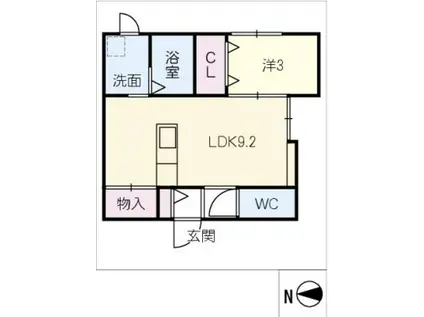 ＪＲ東海道本線 大垣駅 徒歩25分 2階建 新築(1LDK/2階)の間取り写真