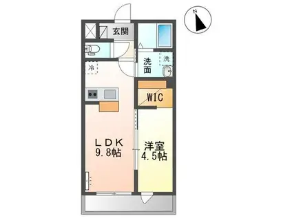 イルミエールヤヨイ(1LDK/2階)の間取り写真
