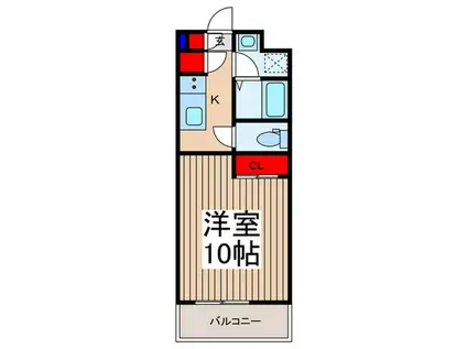 PRIME FOREST UI(1K/1階)の間取り写真