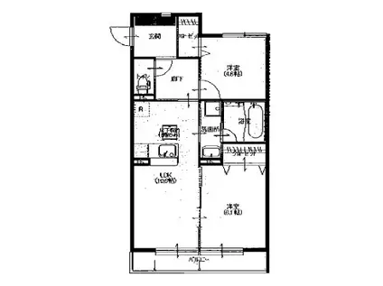 マンションサンレガーロ久喜中央II(2LDK/2階)の間取り写真