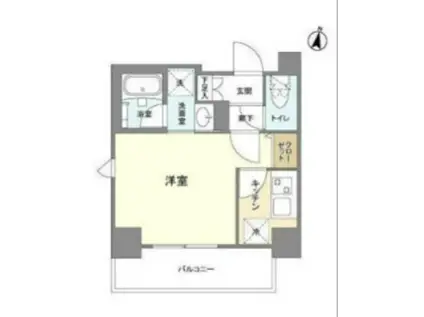 ビィ・フォルマ中延(1K/3階)の間取り写真