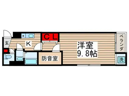 SKビル拾伍番館(1K/2階)の間取り写真